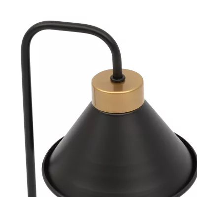 Moderne Tischleuchte DETMER – Schwarz/Gold