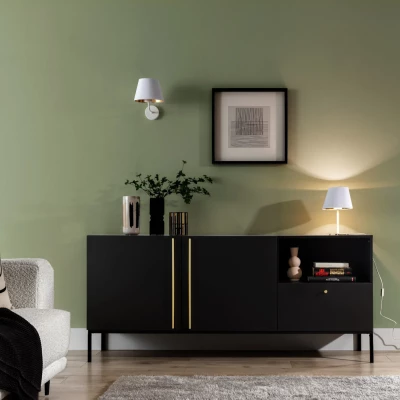 VESPILLO Nachttischlampe - weiß/gold