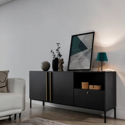 VESPILLO Nachttischlampe - grün / gold / schwarz