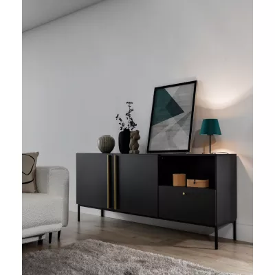 VESPILLO Nachttischlampe - grün / gold / schwarz