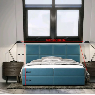 Hotelbett 140x200 SORELLA 2 - hellblau