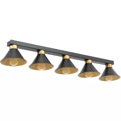 DETMER Deckenstrahler – Schwarz/Gold