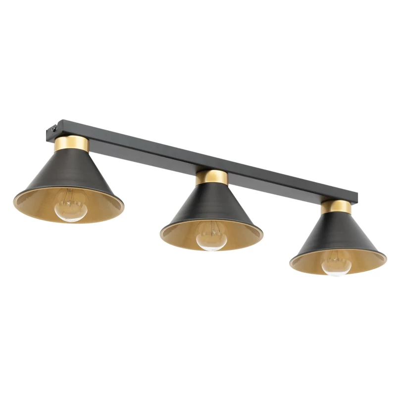 Deckenstrahler DETMER - schwarz/gold