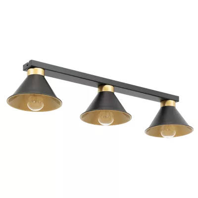 Deckenstrahler DETMER - schwarz/gold