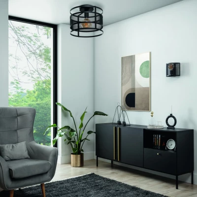 GORMAR Design-Deckenaufbauleuchte – Schwarz