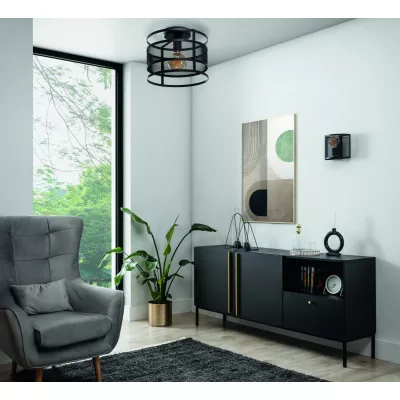 GORMAR Design-Deckenaufbauleuchte – Schwarz