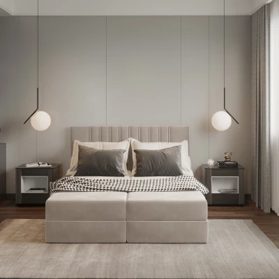 Amerikanisches Bett 140x200 TORINA 2 - beige