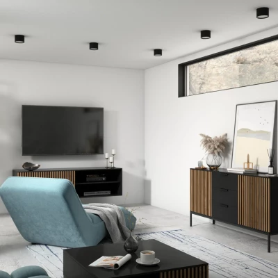 Moderne LED-Deckenleuchte VALLUM – schwarz
