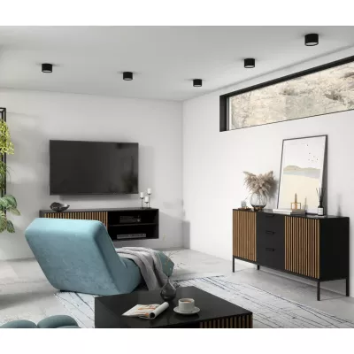 Moderne LED-Deckenleuchte VALLUM – schwarz