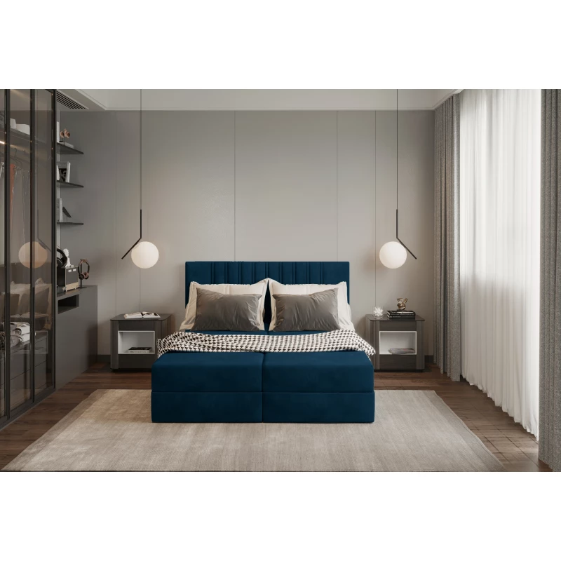 Amerikanisches Bett 160x200 TORINA 1 - blau