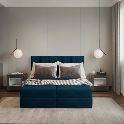 Amerikanisches Bett 140x200 TORINA 2 - blau
