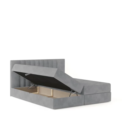 Amerikanisches Bett 140x200 TORINA 2 - hellgrau