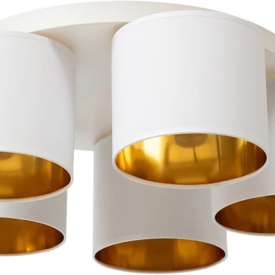 VESPILLO Aufbaudeckenleuchte – weiß/gold