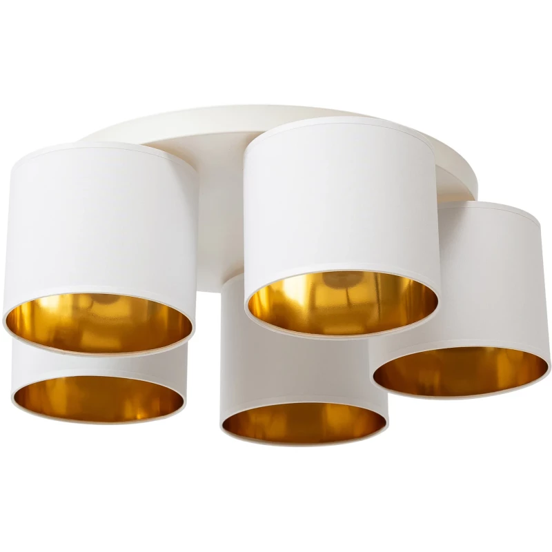 VESPILLO Aufbaudeckenleuchte – weiß/gold