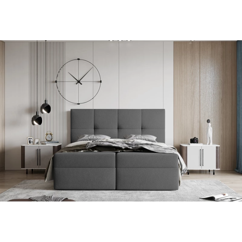 Boxspringbett 180x200 MOSELA 2 - grau