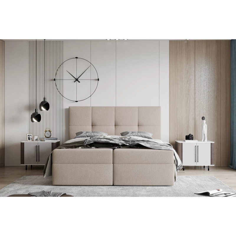 Boxspringbett 140x200 MOSELA 2 - beige