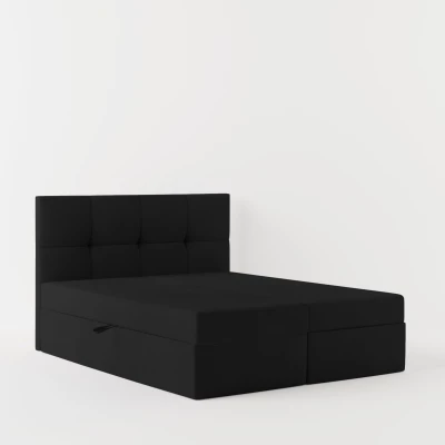 Boxspringbett 140x200 MOSELA 2 - schwarz