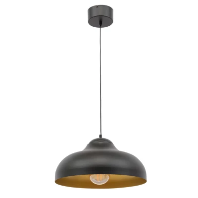 Industrieller Hängeleuchter DESOLO - Schwarz/Gold