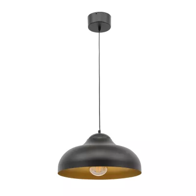 Industrieller Hängeleuchter DESOLO - Schwarz/Gold