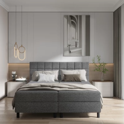 Hotelbett 160x200 BRUMA 2 - hellgrau