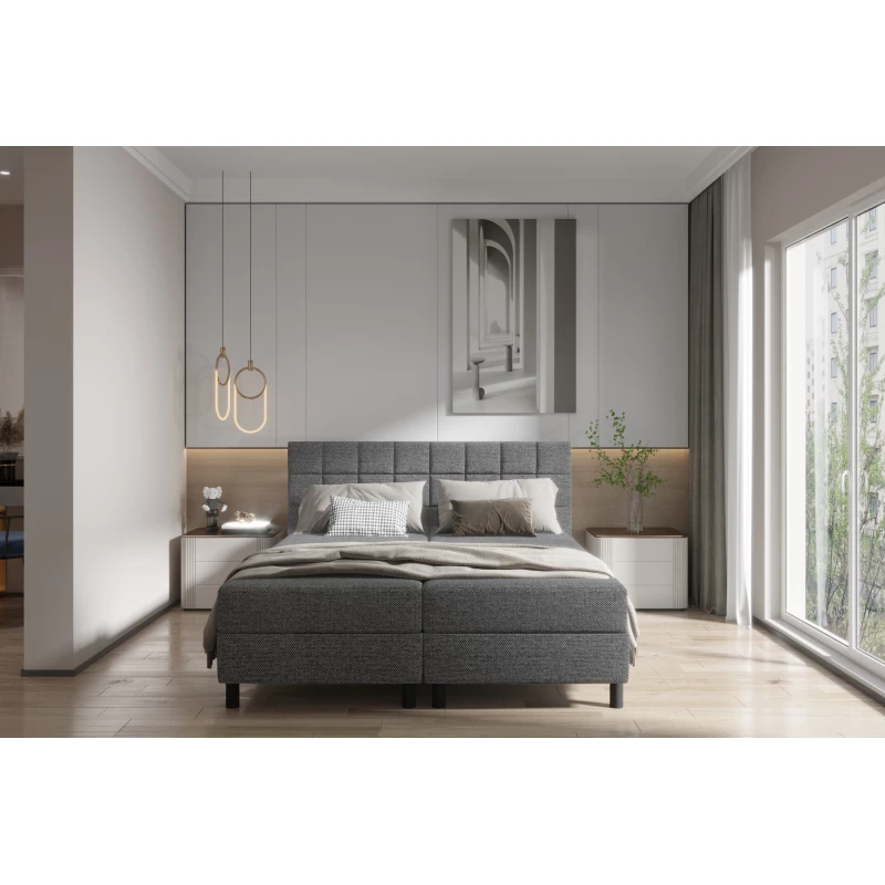 Hotelbett 160x200 BRUMA 2 - hellgrau