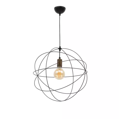 Designer-Hängeleuchter OLINTO - schwarz