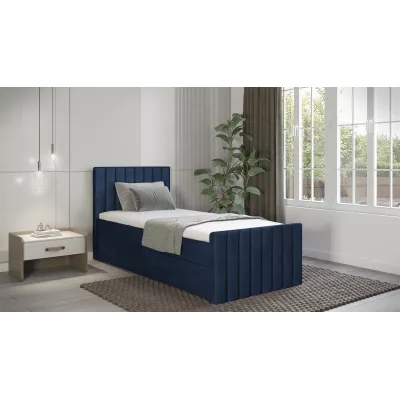 Boxspringbett Einzelbett 100x200 VANTARA 2 - blau