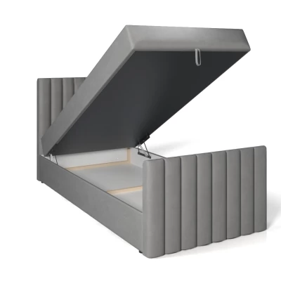 Boxspringbett Einzelbett 100x200 VANTARA 2 - Senfgelb