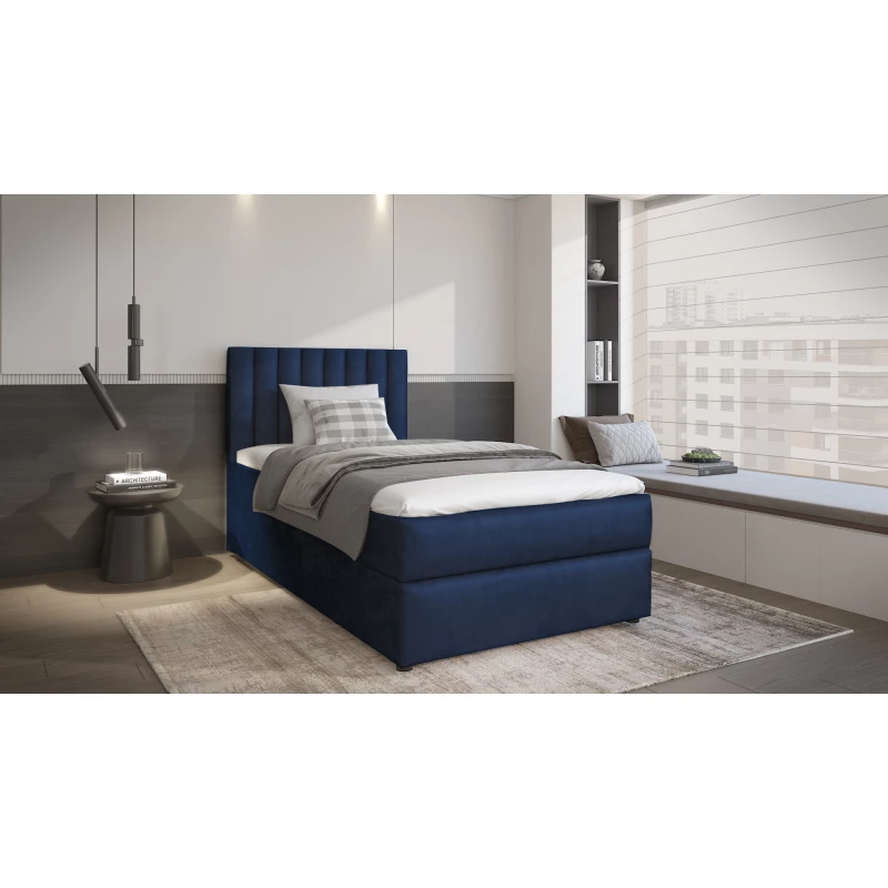 Amerikanisches Einzelbett 80x200 KAIVA 1 - blau