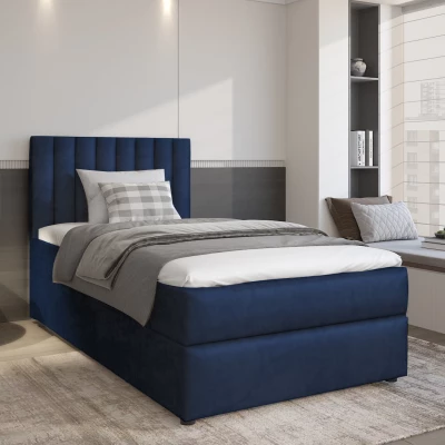 Amerikanisches Einzelbett 100x200 KAIVA 2 - blau
