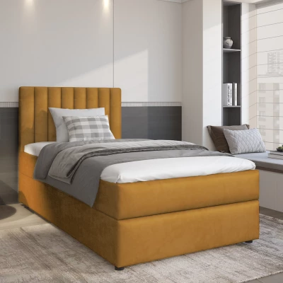 Amerikanisches Einzelbett 80x200 KAIVA 1 - Senfgelb