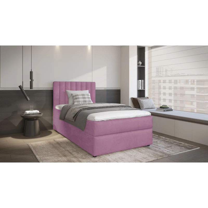 Amerikanisches Einzelbett 90x200 KAIVA 2 - rosa
