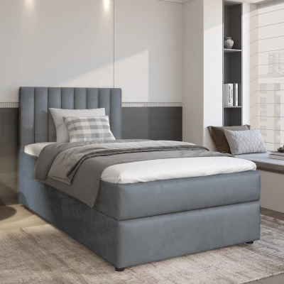 Amerikanisches Einzelbett 100x200 KAIVA 1 - hellgrau