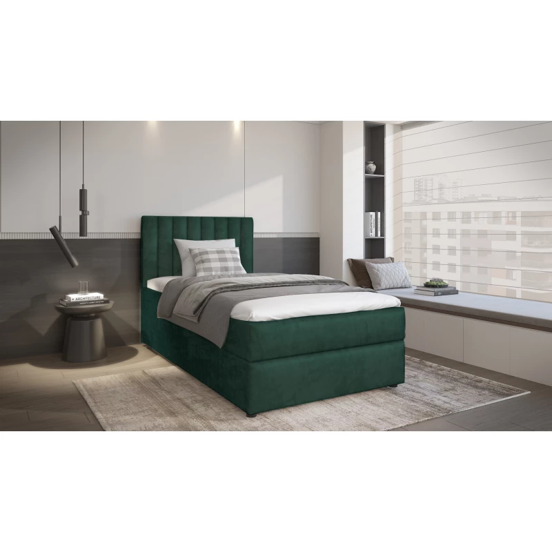 Amerikanisches Einzelbett 80x200 KAIVA 2 - grün