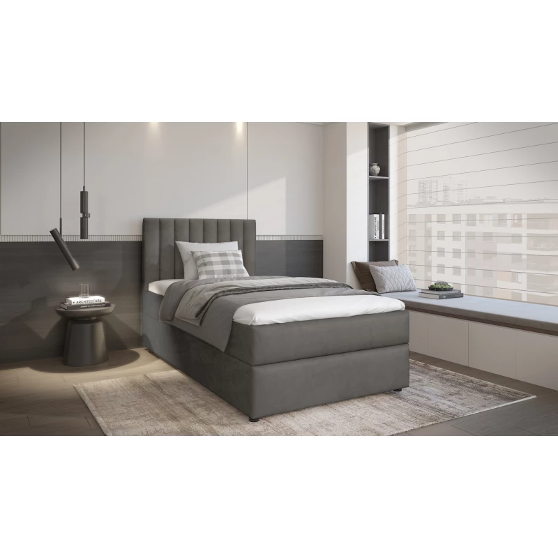 Amerikanisches Einzelbett 80x200 KAIVA 2 - grau