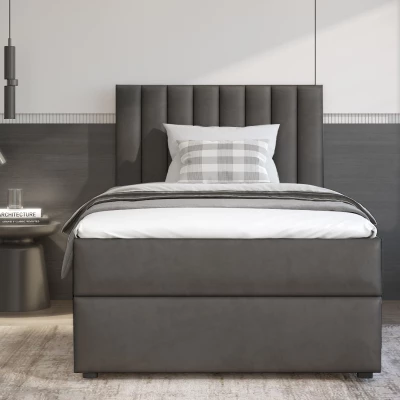 Amerikanisches Einzelbett 80x200 KAIVA 2 - grau