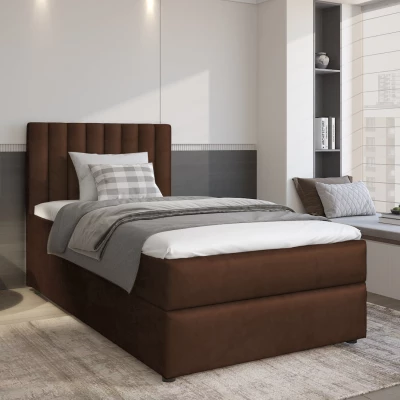 Amerikanisches Einzelbett 80x200 KAIVA 1 - dunkelbraun