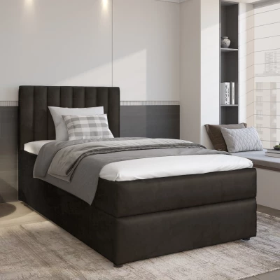 Amerikanisches Einzelbett 90x200 KAIVA 1 - schwarz