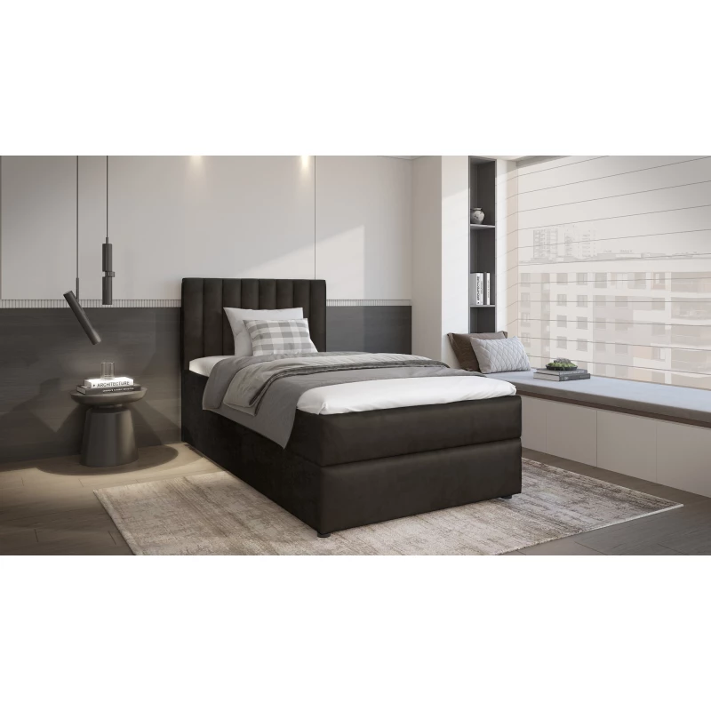 Amerikanisches Einzelbett 100x200 KAIVA 2 - schwarz