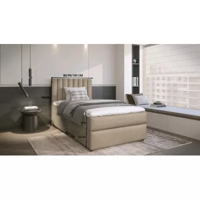 Amerikanisches Einzelbett 100x200 KAIVA 2 - schwarz