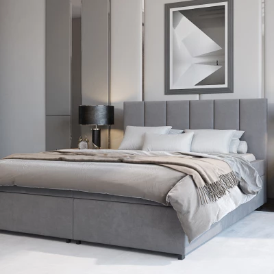 Hotel-Doppelbett 160x200 LUNARIA 2 - grau
