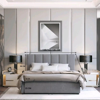 Hotel-Doppelbett 180x200 LUNARIA 2 - schwarz