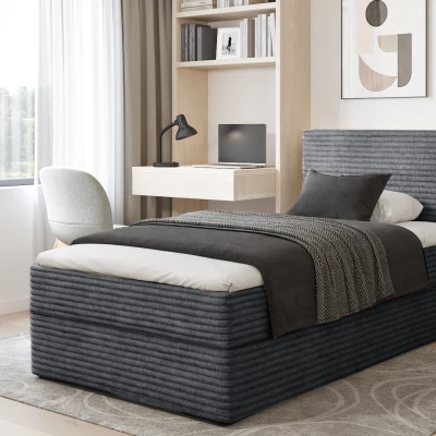 Einzelbett Continental 80x200 ORVEXA 1 - grau