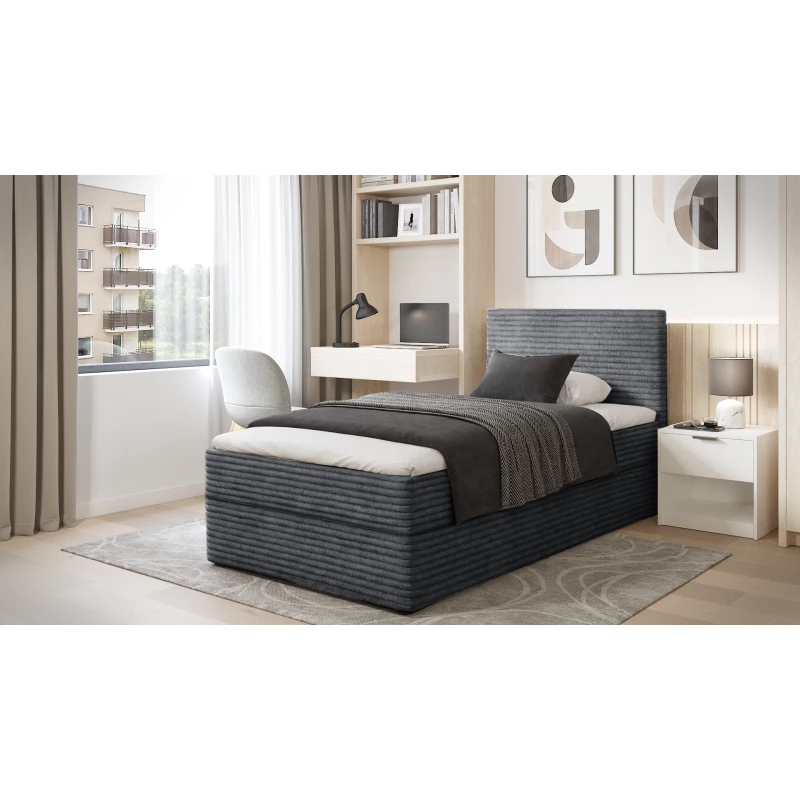 Einzelbett Continental 90x200 ORVEXA 1 - grau