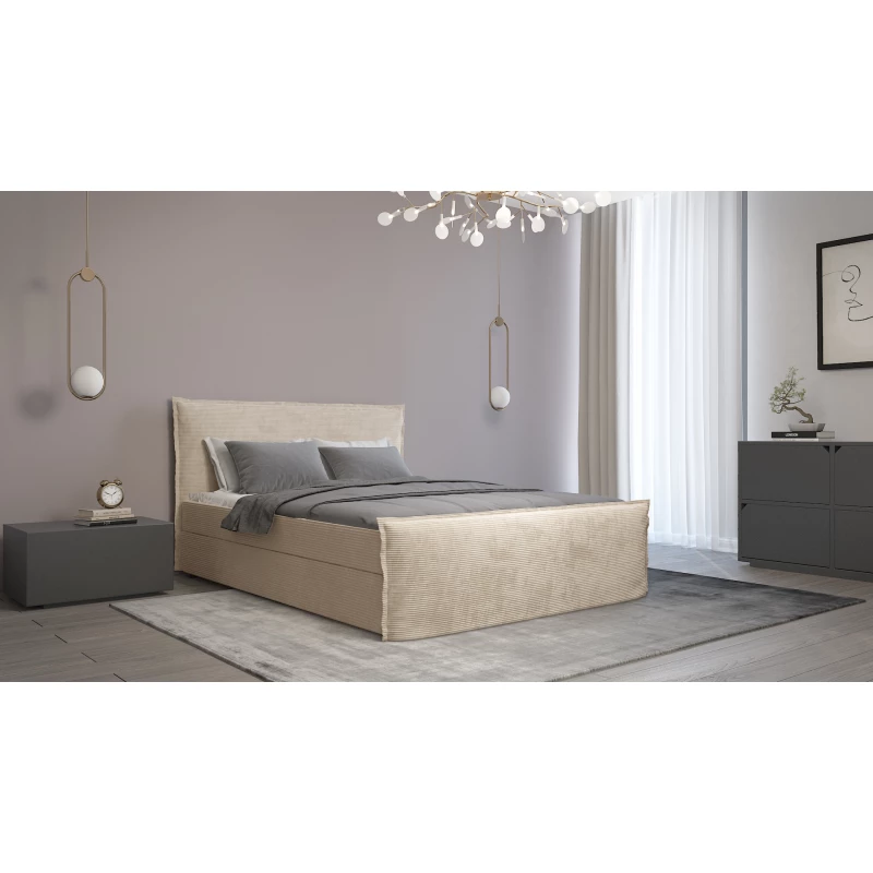 Boxspringbett 160x200 NAVERA 2 - beige