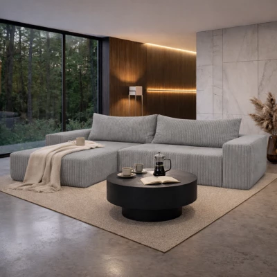 ASTRAD Schlafsofa mit Stauraum – hellgrau
