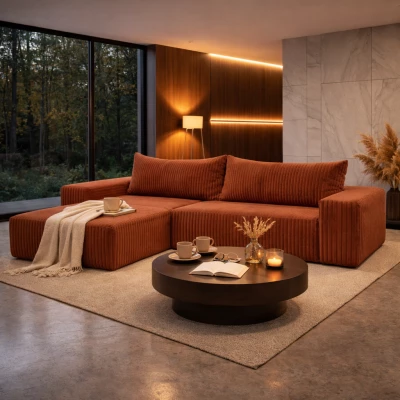 ASTRAD Schlafsofa mit Stauraum - rot
