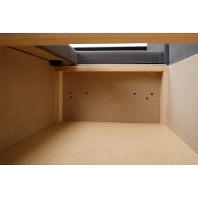 U-förmiges Schlafsofa PRIVANO – braun/beige