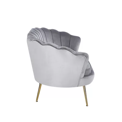 Elegantes Zweisitzer-Sofa IGLIKA – grau / goldene Beine
