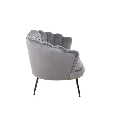 Elegantes Zweisitzer-Sofa IGLIKA – grau / schwarze Beine